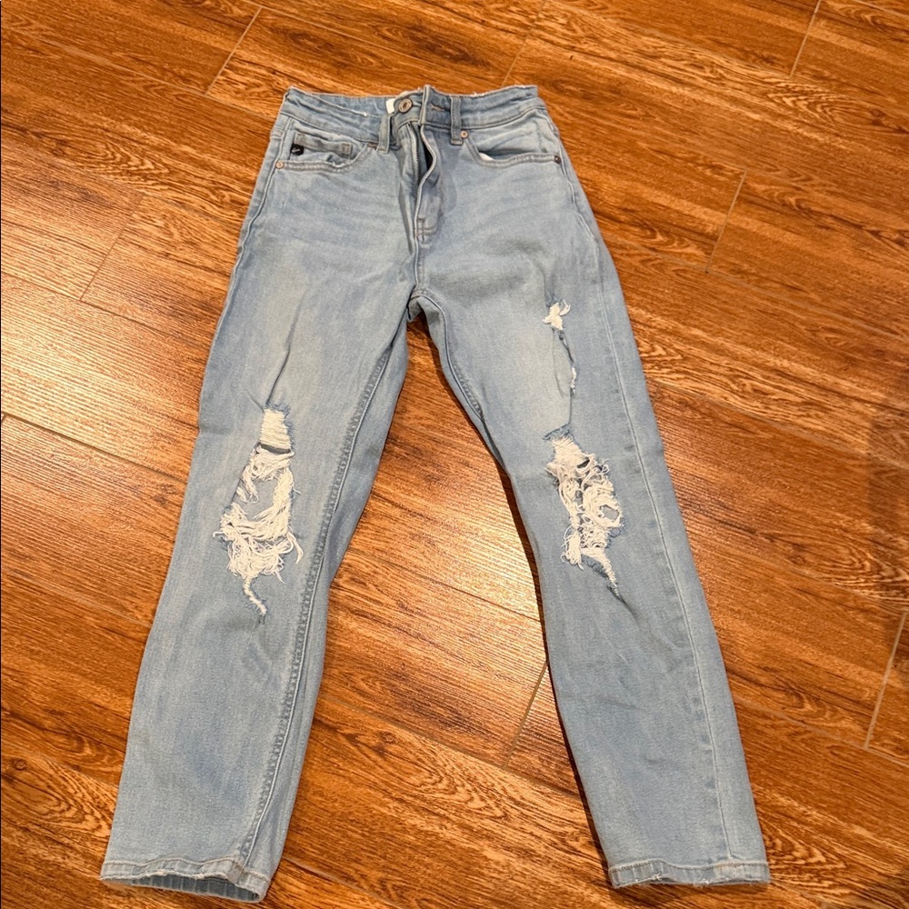 Kancan Light Blue Distressed Jeans